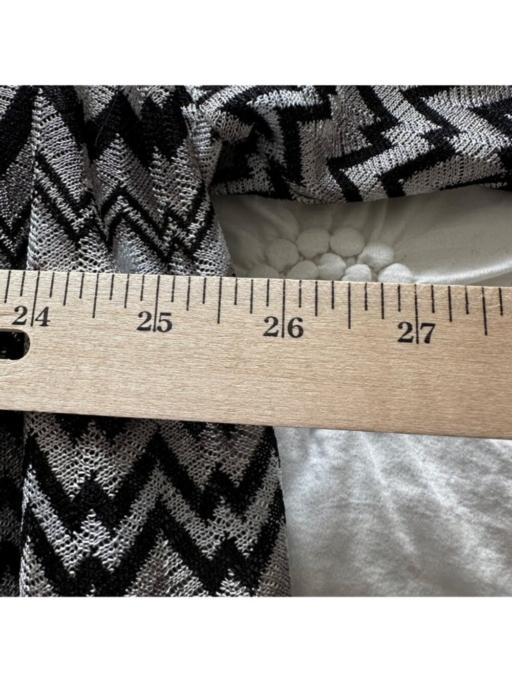 Susan Graver Women's Chevron Pattern Sheer Cardigan Jacket 2X Black Beige Travel - Picture 7 of 11